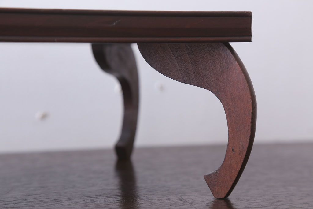 アンティーク家具　和製アンティーク　古い木製の小さな花台(飾り台)(2)