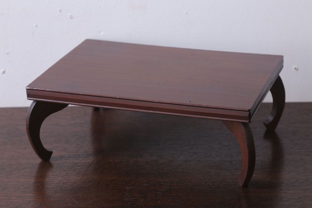 アンティーク家具　和製アンティーク　古い木製の小さな花台(飾り台)(2)