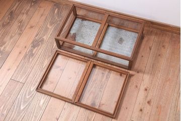 レトロ家具　昭和レトロ　古い木の小ぶりなガラスケース(ショーケース)