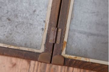 レトロ家具　昭和レトロ　古い木の小ぶりなガラスケース(ショーケース)