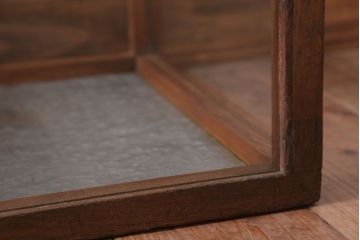 レトロ家具　昭和レトロ　古い木の小ぶりなガラスケース(ショーケース)