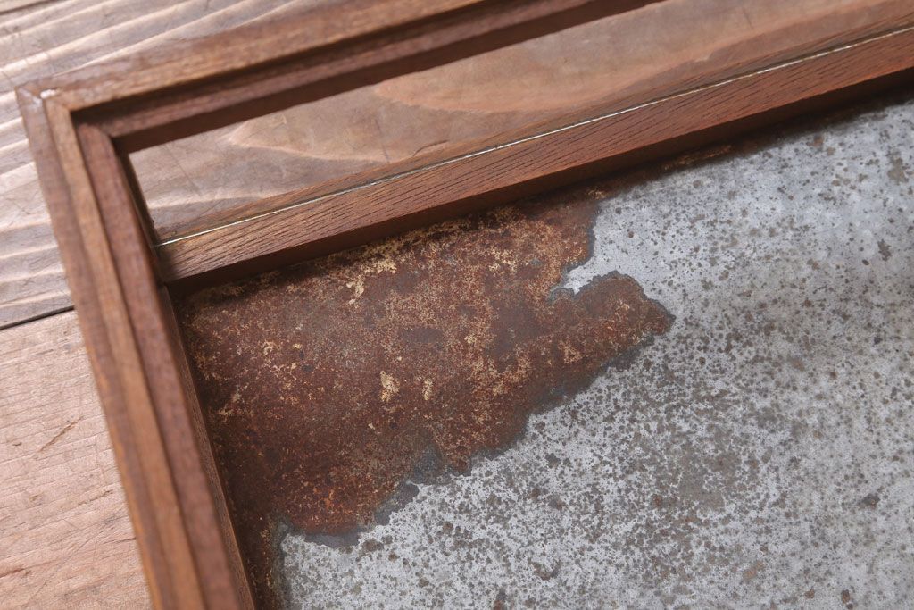 レトロ家具　昭和レトロ　古い木の小ぶりなガラスケース(ショーケース)