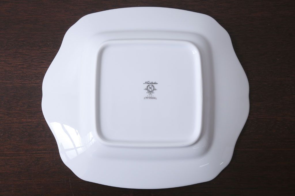 アンティーク雑貨　中古　ノリタケ(Noritake) フルーツモノグラム　スクエアプレート(角皿・大皿)(洋食器)