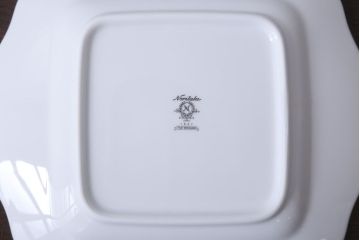 アンティーク雑貨　中古　ノリタケ(Noritake) フルーツモノグラム　スクエアプレート(角皿・大皿)(洋食器)