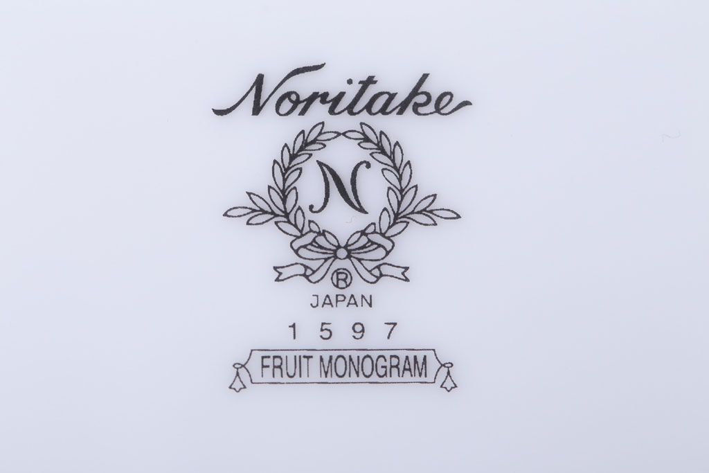 アンティーク雑貨　中古　ノリタケ(Noritake) フルーツモノグラム　スクエアプレート(角皿・大皿)(洋食器)