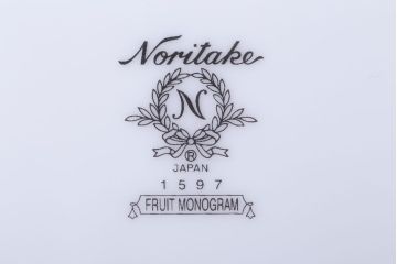 アンティーク雑貨　中古　ノリタケ(Noritake) フルーツモノグラム　スクエアプレート(角皿・大皿)(洋食器)