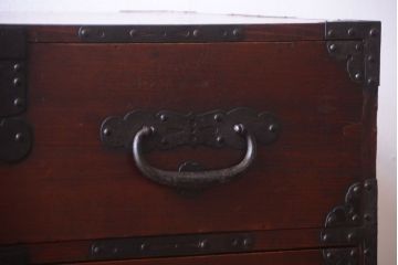 アンティーク家具　古民具・骨董　明治期　脚付き時代箪笥(衣装箪笥)