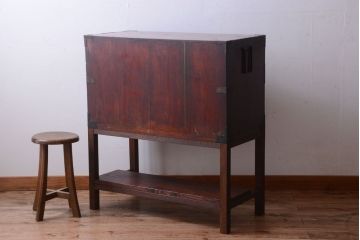 アンティーク家具　古民具・骨董　明治期　脚付き時代箪笥(衣装箪笥)