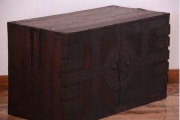 アンティーク家具　古民具・骨董　明治期　観音箪笥ローボード(衣装箪笥・時代箪笥)