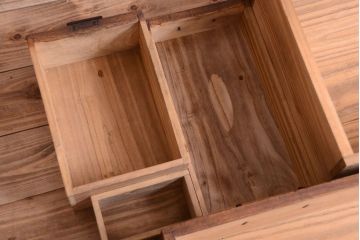 アンティーク家具　古民具・骨董　明治期　総桐材!隠し付き観音箪笥ローボード(衣装箪笥・時代箪笥)