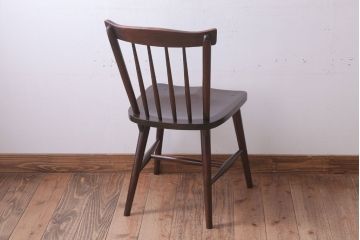 中古　北海道民芸家具　シンプルなウィンザーチェア(ダイニングチェア、ウインザーチェア)