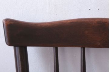 中古　北海道民芸家具　シンプルなウィンザーチェア2脚セット(ダイニングチェア、ウインザーチェア)