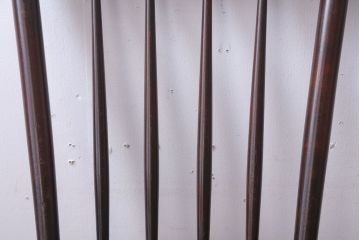 中古　北海道民芸家具　シンプルなウィンザーチェア2脚セット(ダイニングチェア、ウインザーチェア)