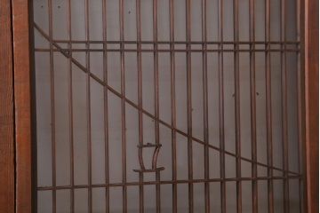 和製アンティーク　両面ガラス書院戸4枚セット(富士山)