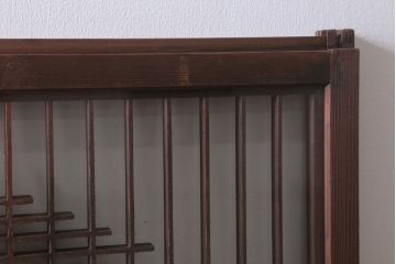 和製アンティーク　両面ガラス書院戸4枚セット(富士山)