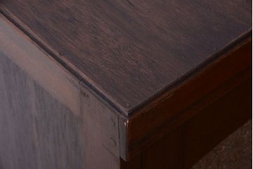 アンティーク家具　和製アンティーク　ダイヤガラス入り!古い木の小ぶりな引き出し付き本箱