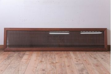 古民具・骨董　古い木のガラス書院欄間(明かり取り)