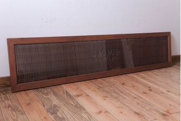 古民具・骨董　古い木のガラス書院欄間(明かり取り)