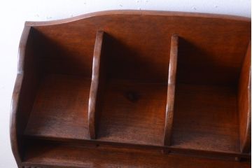 アンティーク家具　和製アンティーク　変わり型!ダイヤガラス入りの重ね本箱(収納棚・戸棚)