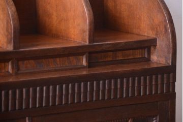 アンティーク家具　和製アンティーク　変わり型!ダイヤガラス入りの重ね本箱(収納棚・戸棚)