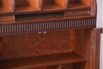 アンティーク家具　和製アンティーク　変わり型!ダイヤガラス入りの重ね本箱(収納棚・戸棚)