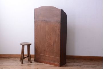 アンティーク家具　和製アンティーク　変わり型!ダイヤガラス入りの重ね本箱(収納棚・戸棚)