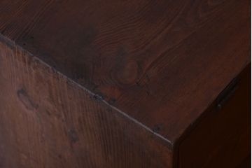 アンティーク家具　和製アンティーク　脚付き!古い木製のパタパタ収納棚