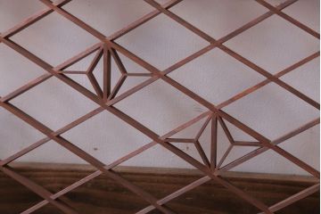 古民具・骨董　古い木のおしゃれな欄間(明かり取り)