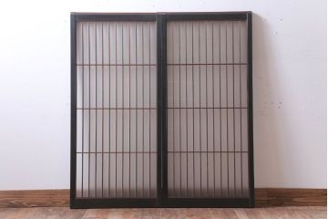 和モダンスタイル　シンプルな書院ガラス戸2枚セット