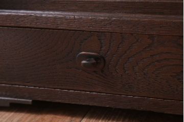 アンティーク家具　古民具・骨董　総栗材!小ぶりなアンティーク高級茶箪笥