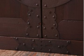 アンティーク家具　古民具・骨董　明治期　観音箪笥ローボード(衣装箪笥・時代箪笥)(2)