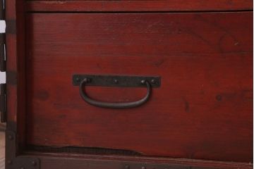 アンティーク家具　古民具・骨董　明治期　観音箪笥ローボード(衣装箪笥・時代箪笥)(2)