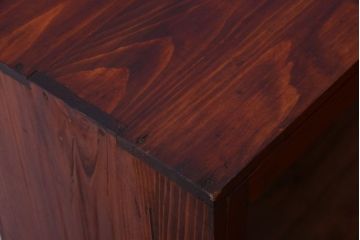 アンティーク家具　和製アンティーク　古い木製のシンプルな本箱(ブックケース)