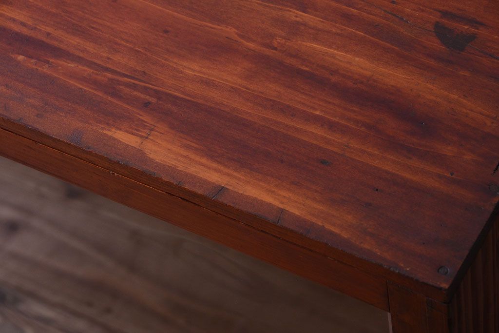 アンティーク家具　和製アンティーク　古い木製のシンプルな本箱(ブックケース)