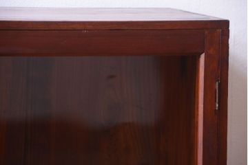 アンティーク家具　和製アンティーク　古い木製のシンプルな本箱(ブックケース)