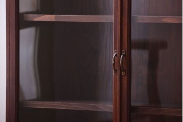 アンティーク家具　和製アンティーク　古い木製のシンプルな本箱(ブックケース)