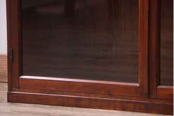 アンティーク家具　和製アンティーク　古い木製のシンプルな本箱(ブックケース)