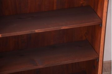 アンティーク家具　和製アンティーク　古い木製のシンプルな本箱(ブックケース)