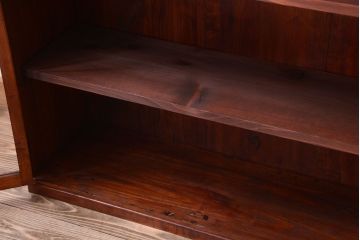 アンティーク家具　和製アンティーク　古い木製のシンプルな本箱(ブックケース)