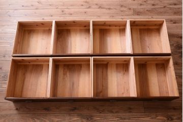 アンティーク家具　アンティーク　大正〜昭和期　前面欅材!シンプルシックな8杯チェスト