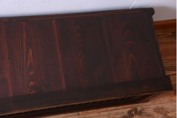 アンティーク家具　古民具・骨董　明治期　和モダンスタイル!上品な時代箪笥ローボード(水屋箪笥、テレビ台、キャビネット、収納棚)