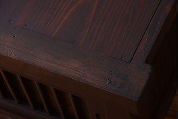 アンティーク家具　古民具・骨董　明治期　和モダンスタイル!上品な時代箪笥ローボード(水屋箪笥、テレビ台、キャビネット、収納棚)