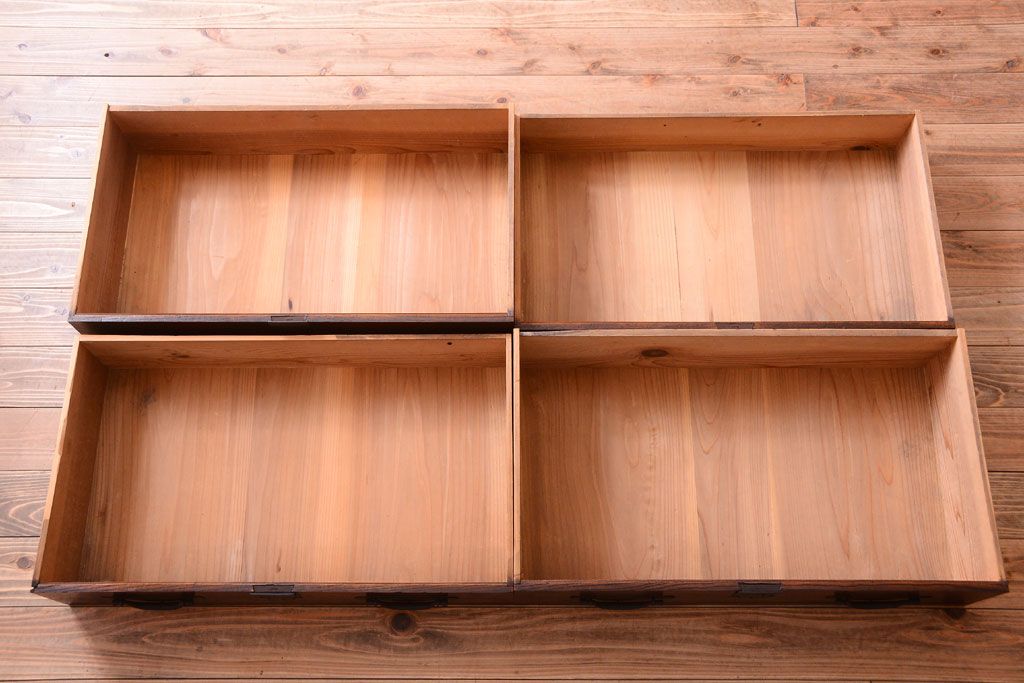 アンティーク家具　古民具・骨董　明治期　和モダンスタイル!収納箪笥サイドボード(水屋箪笥)(1)