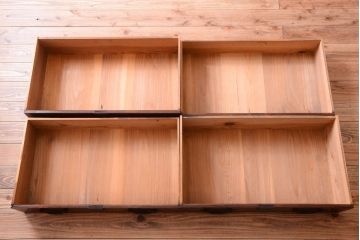 アンティーク家具　古民具・骨董　明治期　和モダンスタイル!収納箪笥サイドボード(水屋箪笥)(1)