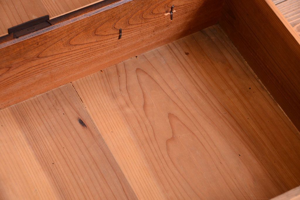 アンティーク家具　古民具・骨董　明治期　和モダンスタイル!収納箪笥サイドボード(水屋箪笥)(1)