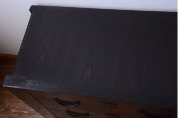 アンティーク家具　古民具・骨董　明治期　和モダンスタイル!収納箪笥サイドボード(水屋箪笥)(1)