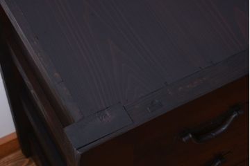 アンティーク家具　古民具・骨董　明治期　和モダンスタイル!収納箪笥サイドボード(水屋箪笥)(1)