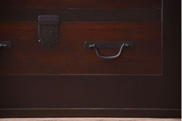 アンティーク家具　古民具・骨董　明治期　和モダンスタイル!収納箪笥サイドボード(水屋箪笥)(1)