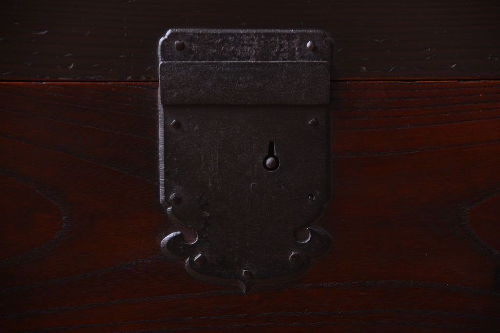 アンティーク家具　古民具・骨董　明治期　和モダンスタイル!収納箪笥サイドボード(水屋箪笥)(1)