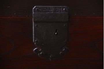 アンティーク家具　古民具・骨董　明治期　和モダンスタイル!収納箪笥サイドボード(水屋箪笥)(1)